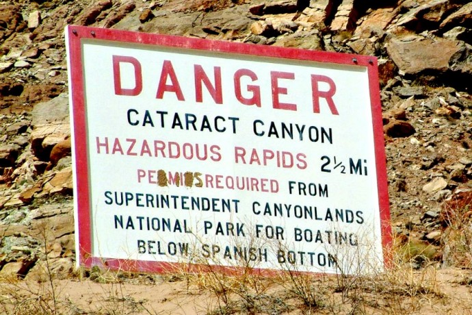 Cataract-Canyon-Danger-sign