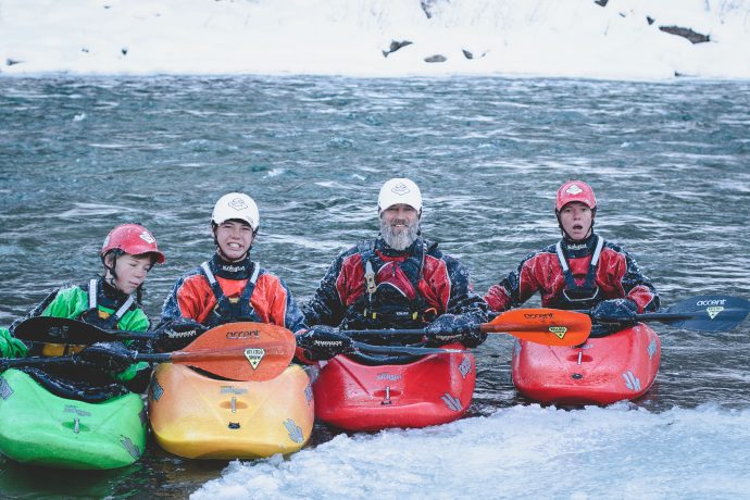 The KelloggShow family flocks to the Annual New Year's Day Paddle on the Colorado River.