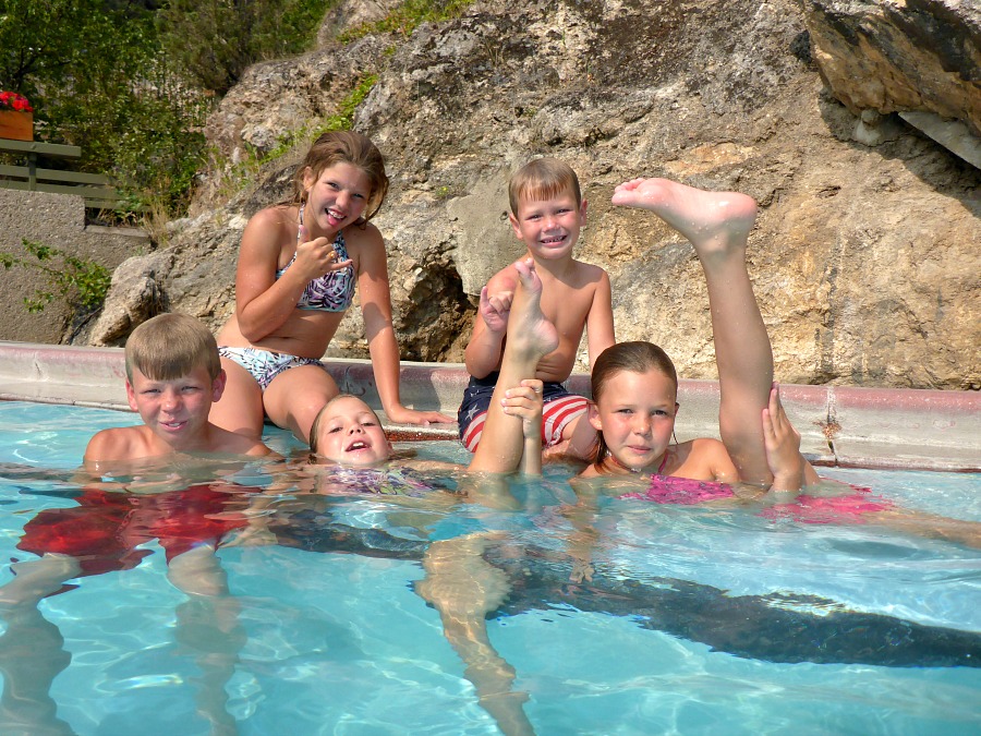 Radium Hot Springs Pool is a great place to beat the heat.