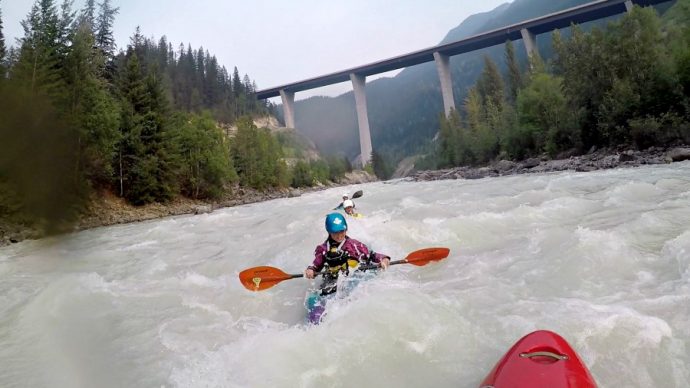 Kayaking the Kicking Horse River is So much fun!